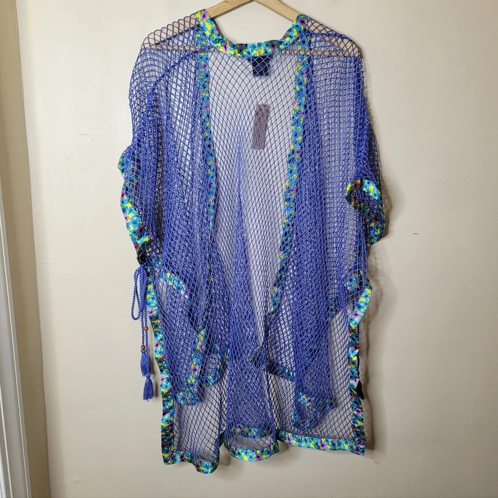 NWT Steve Madden Sheer Net Swim Cover-Up